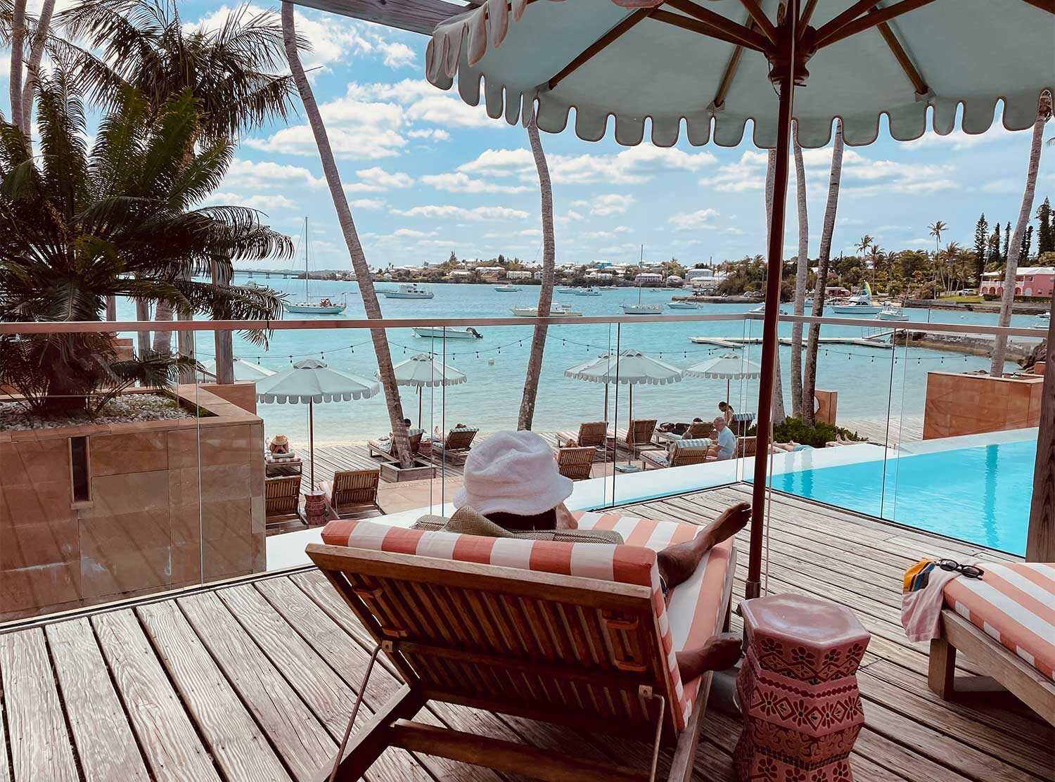 Cambridge Beaches I’m working from here today with views of Mangrove Bay