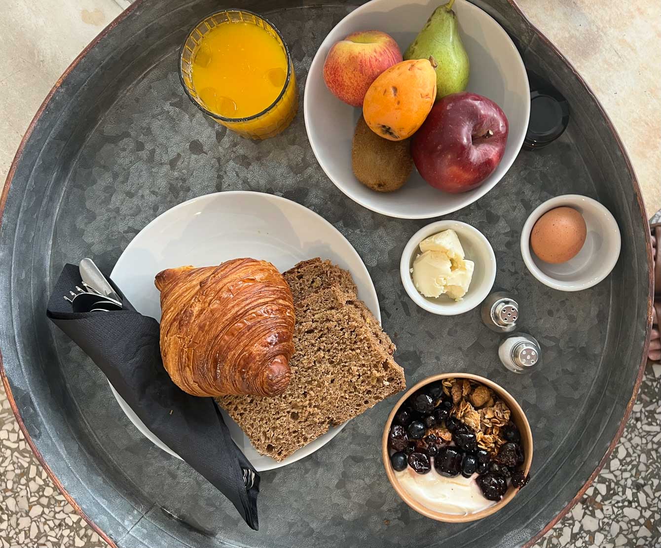 Mona The beautiful and abundant breakfast spread