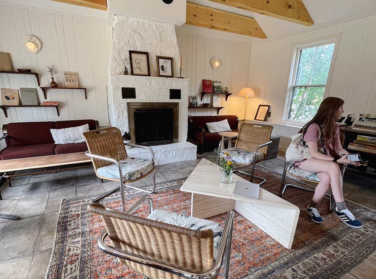 Eastwind Hotel Lake Placid The artfully designed lobby is the perfect place to start the day with complimentary coffee or a morning chat with Dan, or both