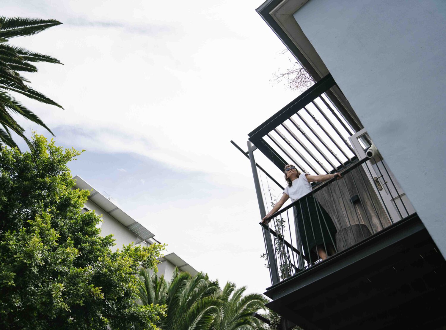 Harpers House Taking in the Cape Town scene from the private balcony. All the upstairs rooms have one.