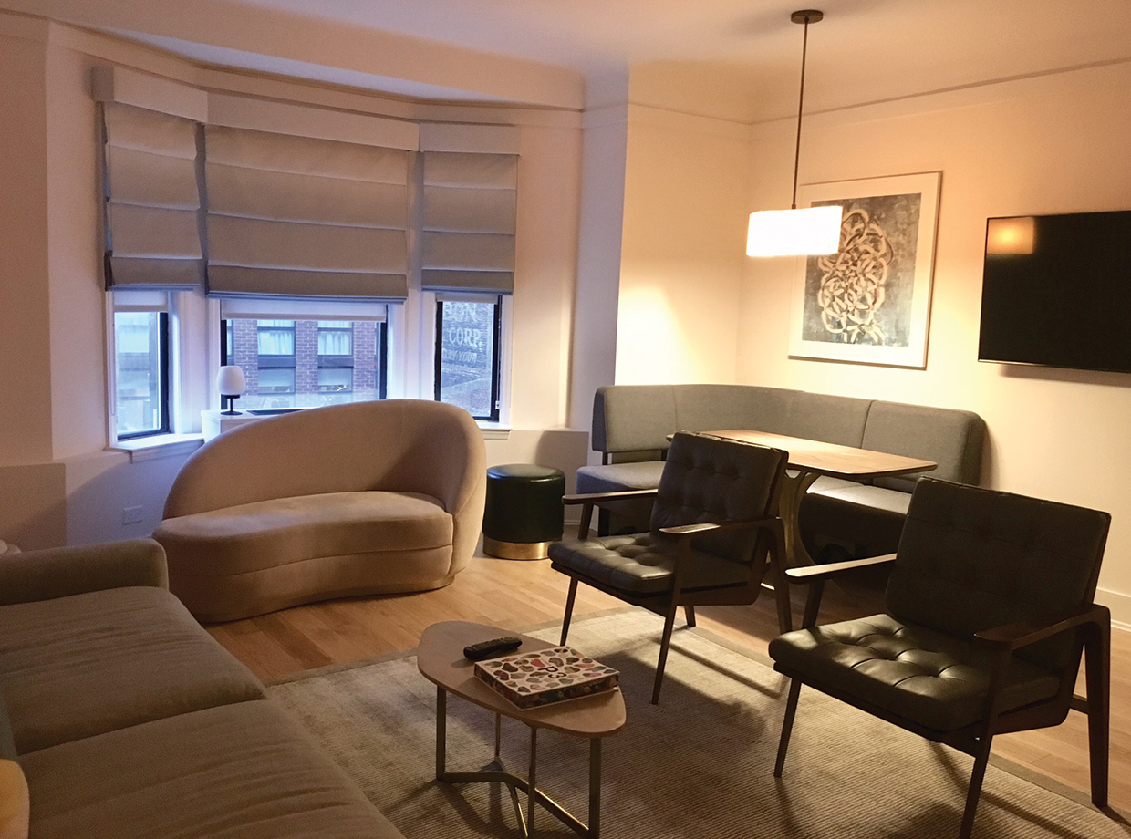 The James Nomad The serene living room in the suite has ample room for guests - ideal for that pre-dinner glass of wine and chat.